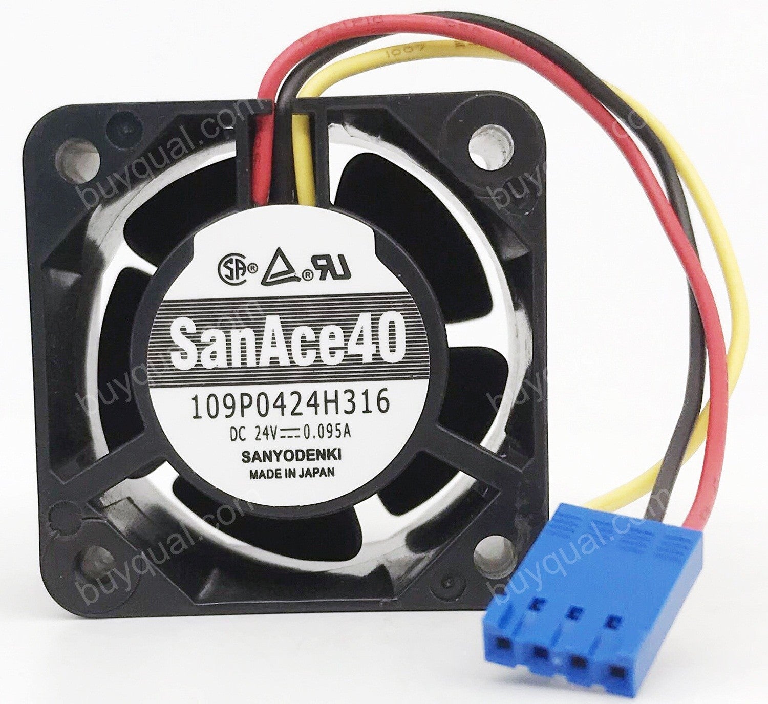 Sanyo 109P0424H316 24V 0.095A 2.28W 3wires Cooling Fan - Special plug Sanyo 109P0424H316 24V 0.095A 2.28W 3wires Cooling Fan - Special plug